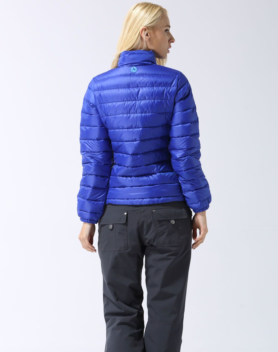 轻便保暖 女款宝石蓝羽绒服