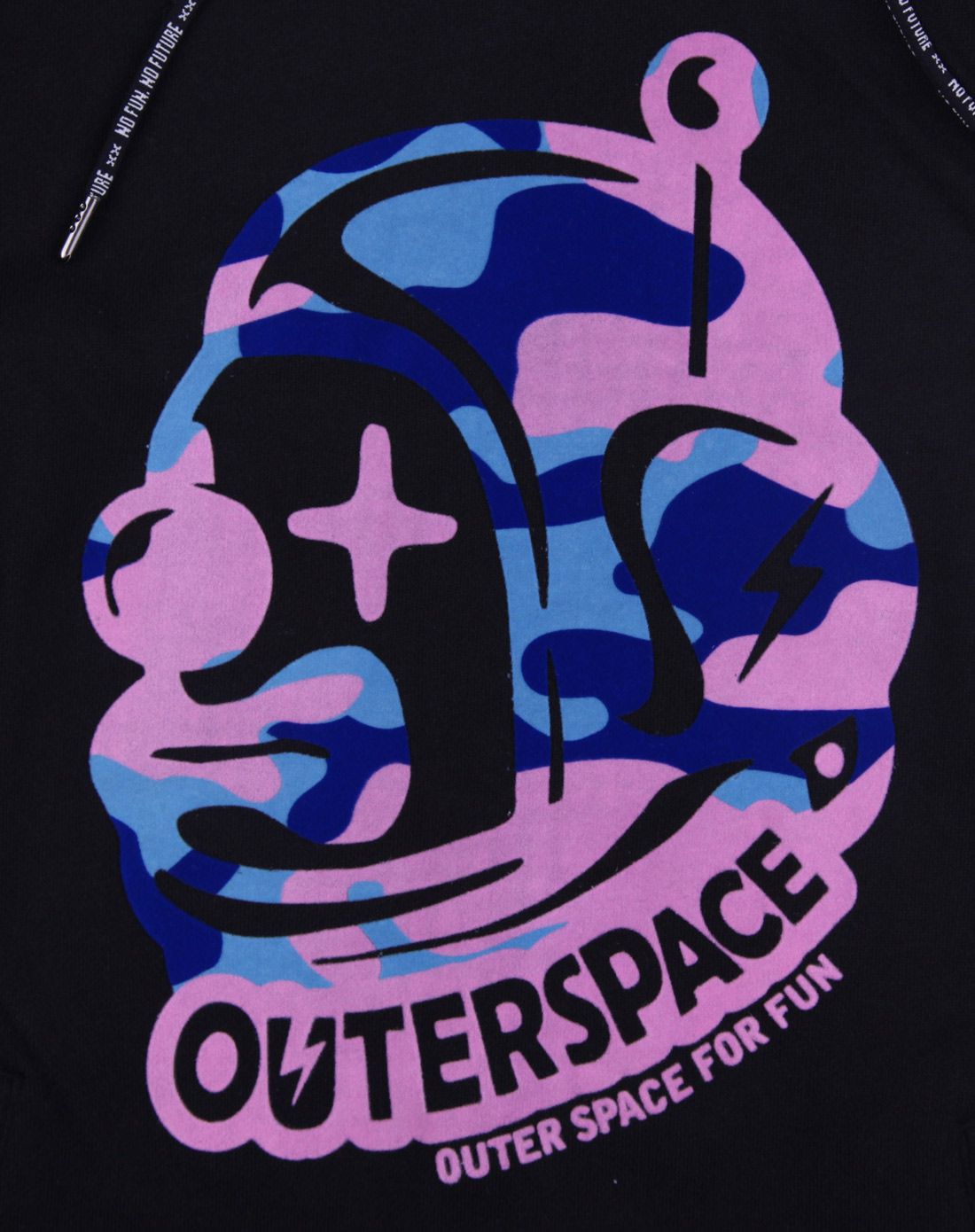 fun 男女潮流outerspace外太空联名系列 女款黑色经典