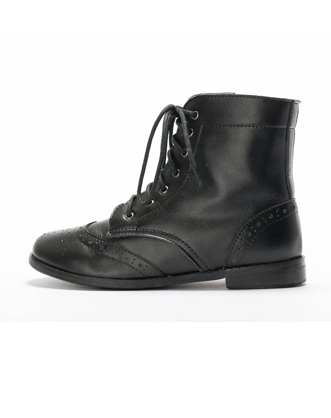 男童黑色高帮牛津鞋