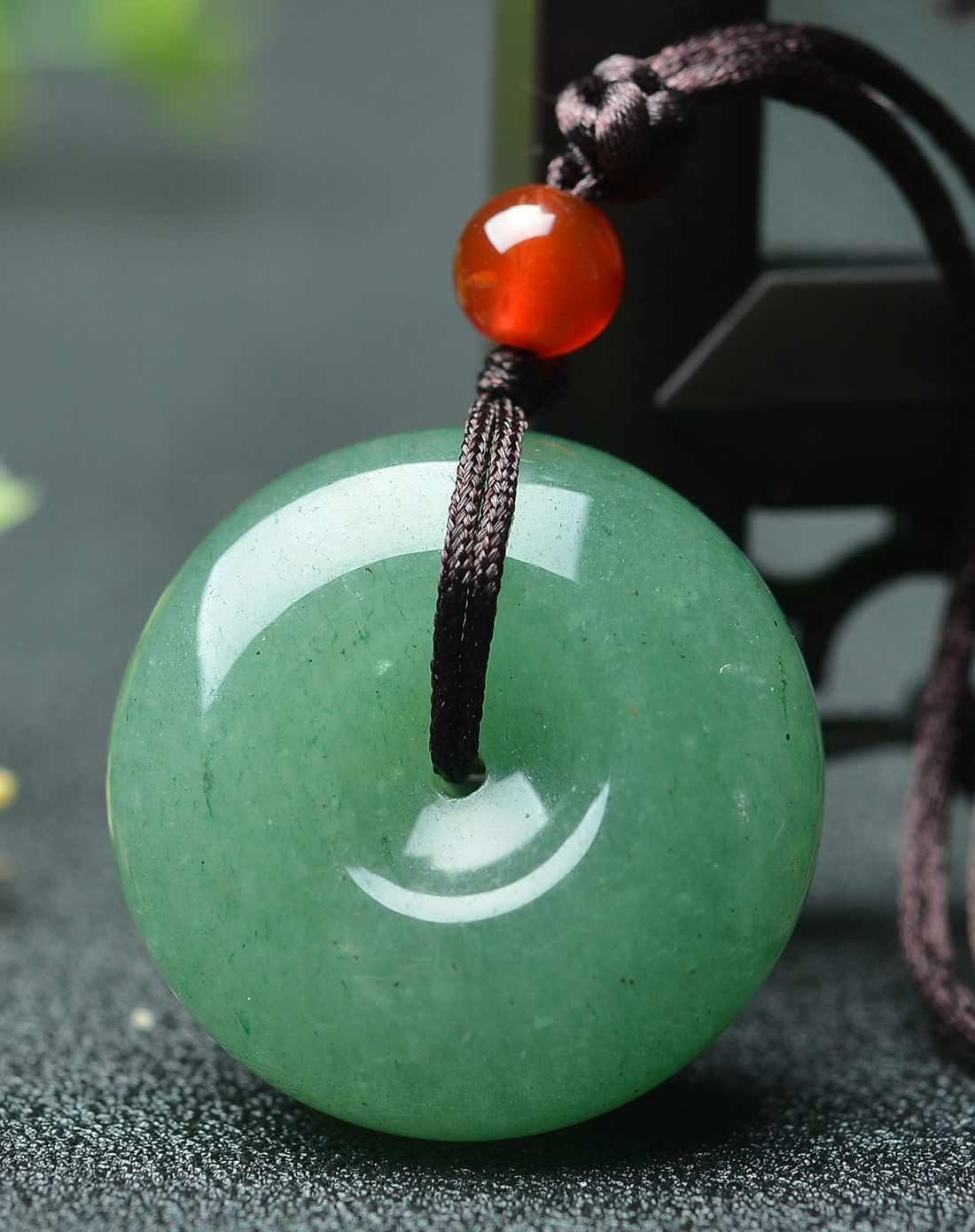 亿珍阁玉石专场亿珍阁 满绿通透东陵玉平安扣吊坠含配绳(附证书)ppabx