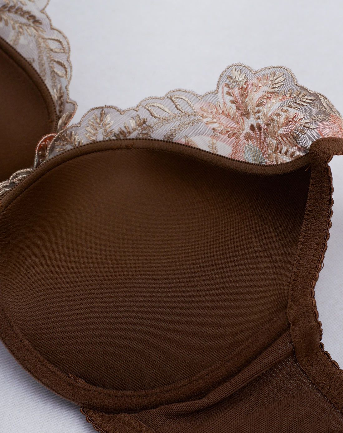 霞黛芳内衣专场咖啡色性感魅惑b杯文胸8666br6_唯品会