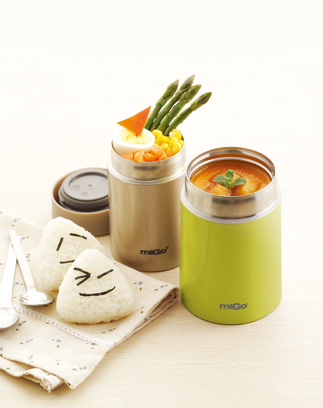 migo不锈钢真空保温焖烧杯400ml-3色可选