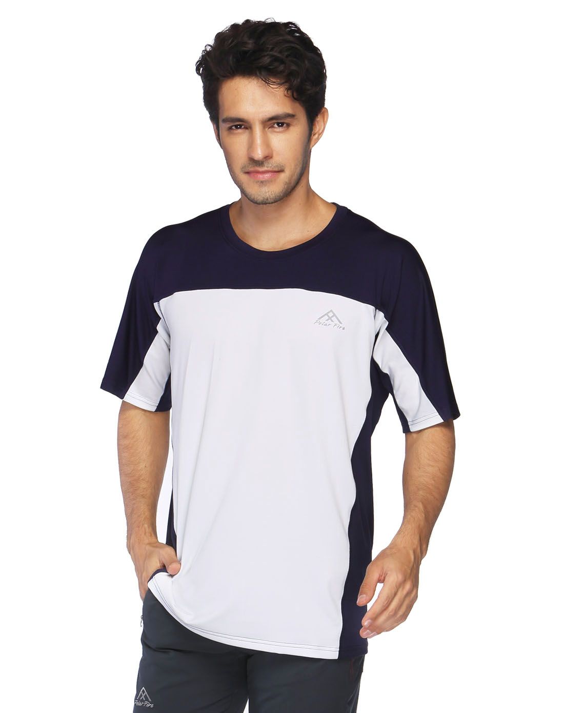 极地火polar fire户外男强透气 男款白色短t恤 弹力不变形tx301男白色