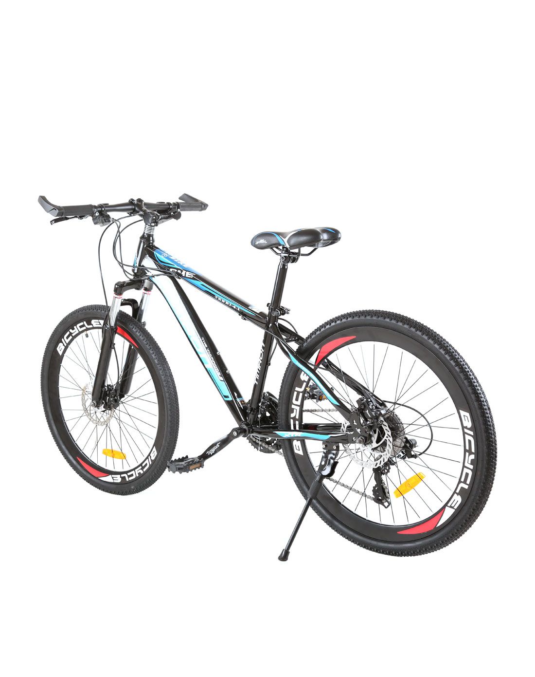 泰玛珑timaon自行车专场直发货timaon 26寸光黑蓝色时尚40h宽圈微转27