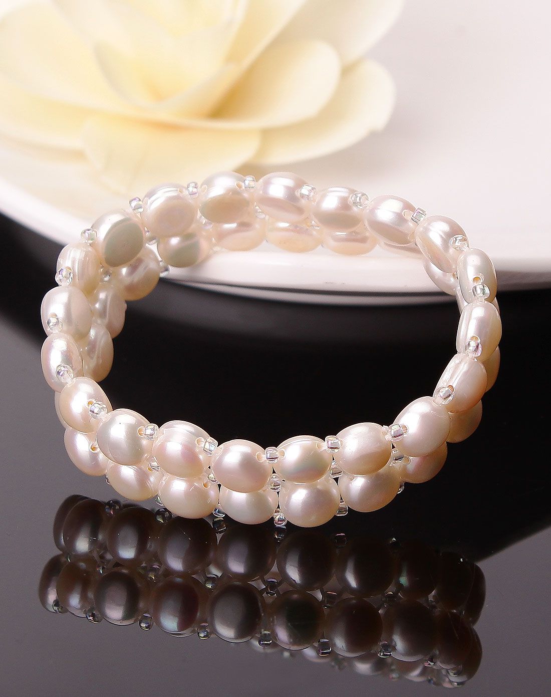 卓凡珠宝 精选白珍珠双排手串(附证书)