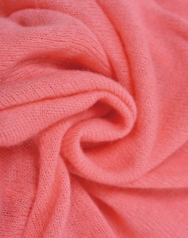 女童蕾丝粉橙针织长袖连衣裙