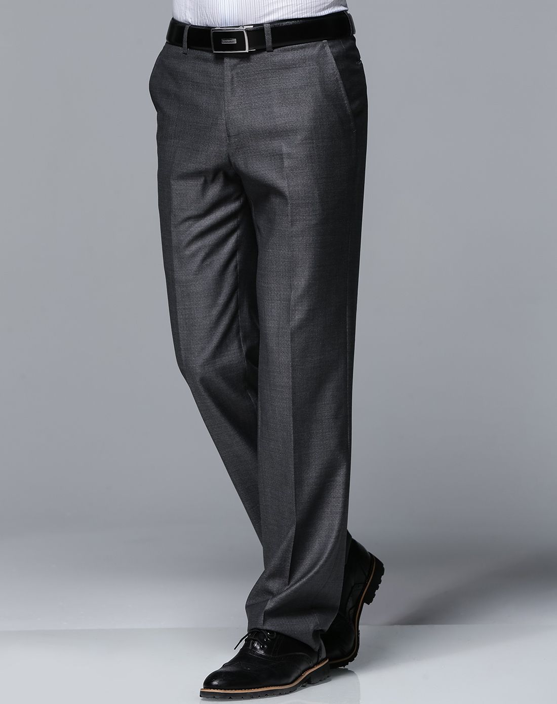 男款深灰色成熟气质西裤