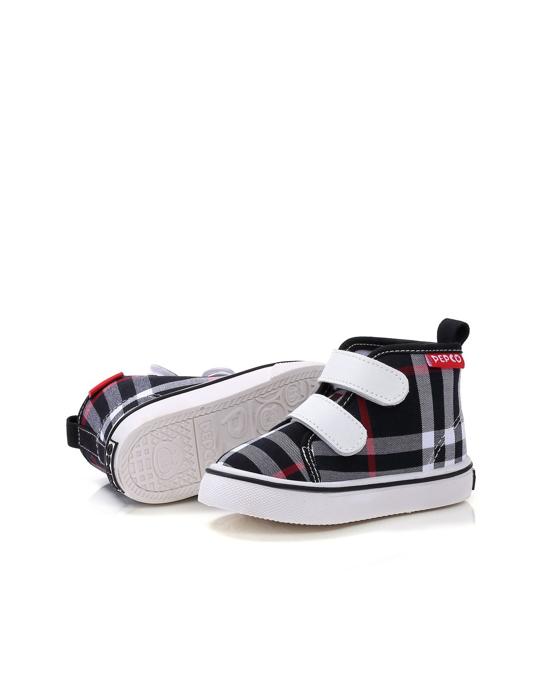 小猪班纳儿童童鞋男幼童黑色少儿健步鞋