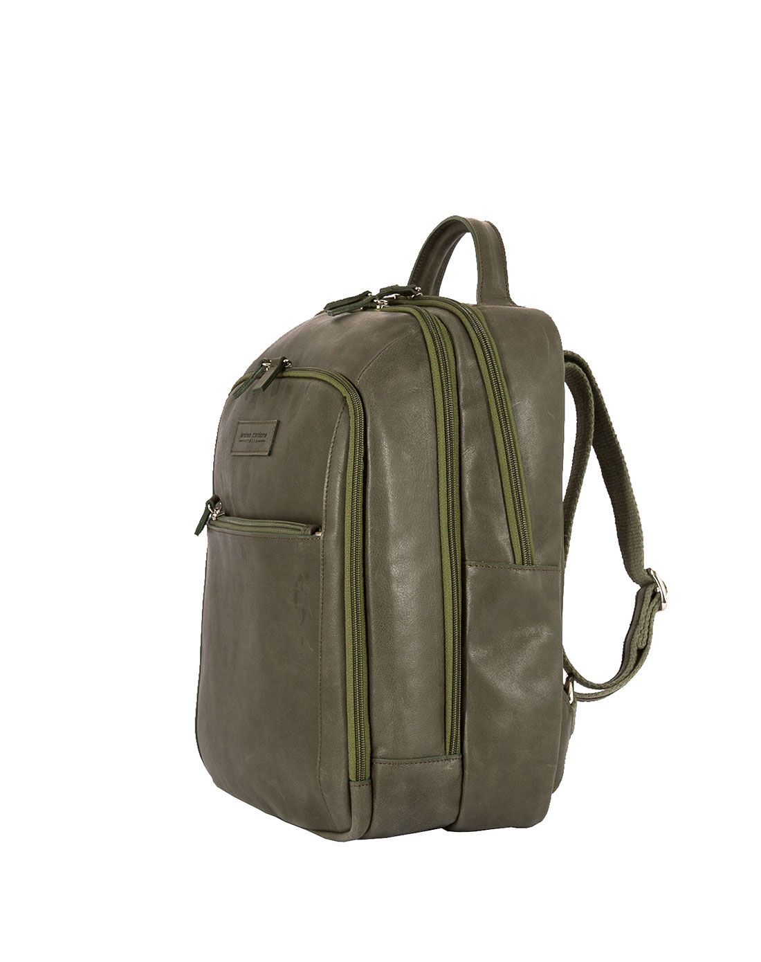 andrea cardone绿军色牛皮双肩包