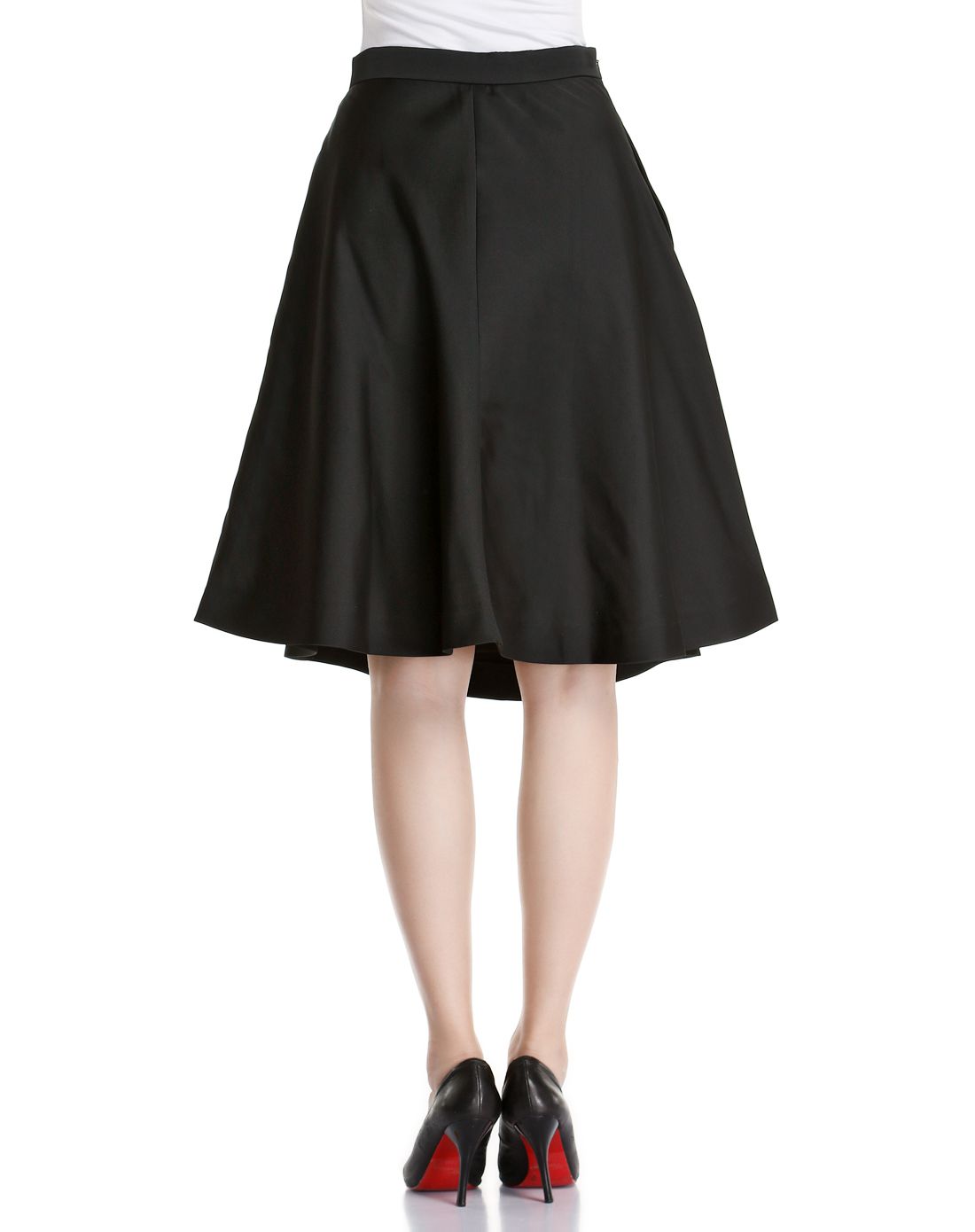 ed1t1on蓝黑色a字复古半身裙