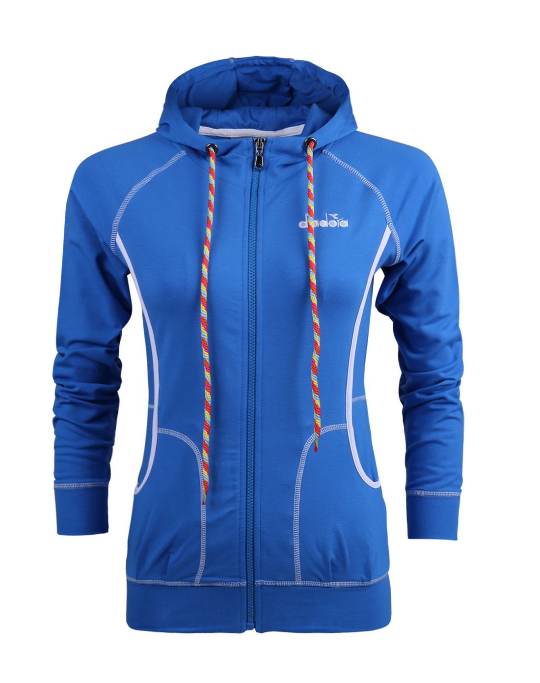 迪亚多纳 女款彩蓝色外套加厚大休闲运动针织卫衣