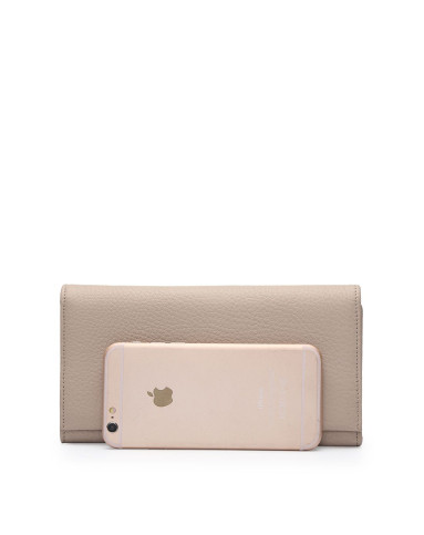 红谷hongu集团男女包2016年新款 女款简约浅灰色钱包h10449208_唯品会