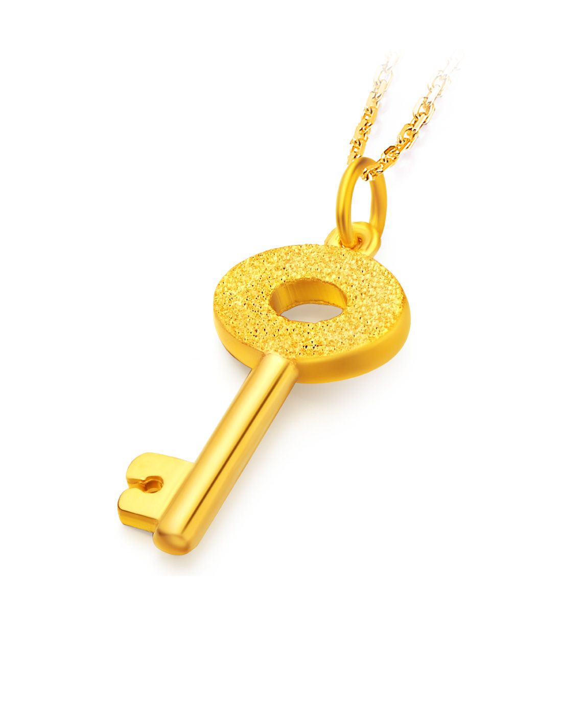 周大福 智慧钥匙黄金吊坠(计价)(不含项链)