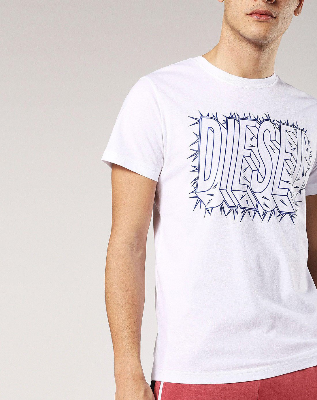 男款荆棘logo印花纯棉t恤