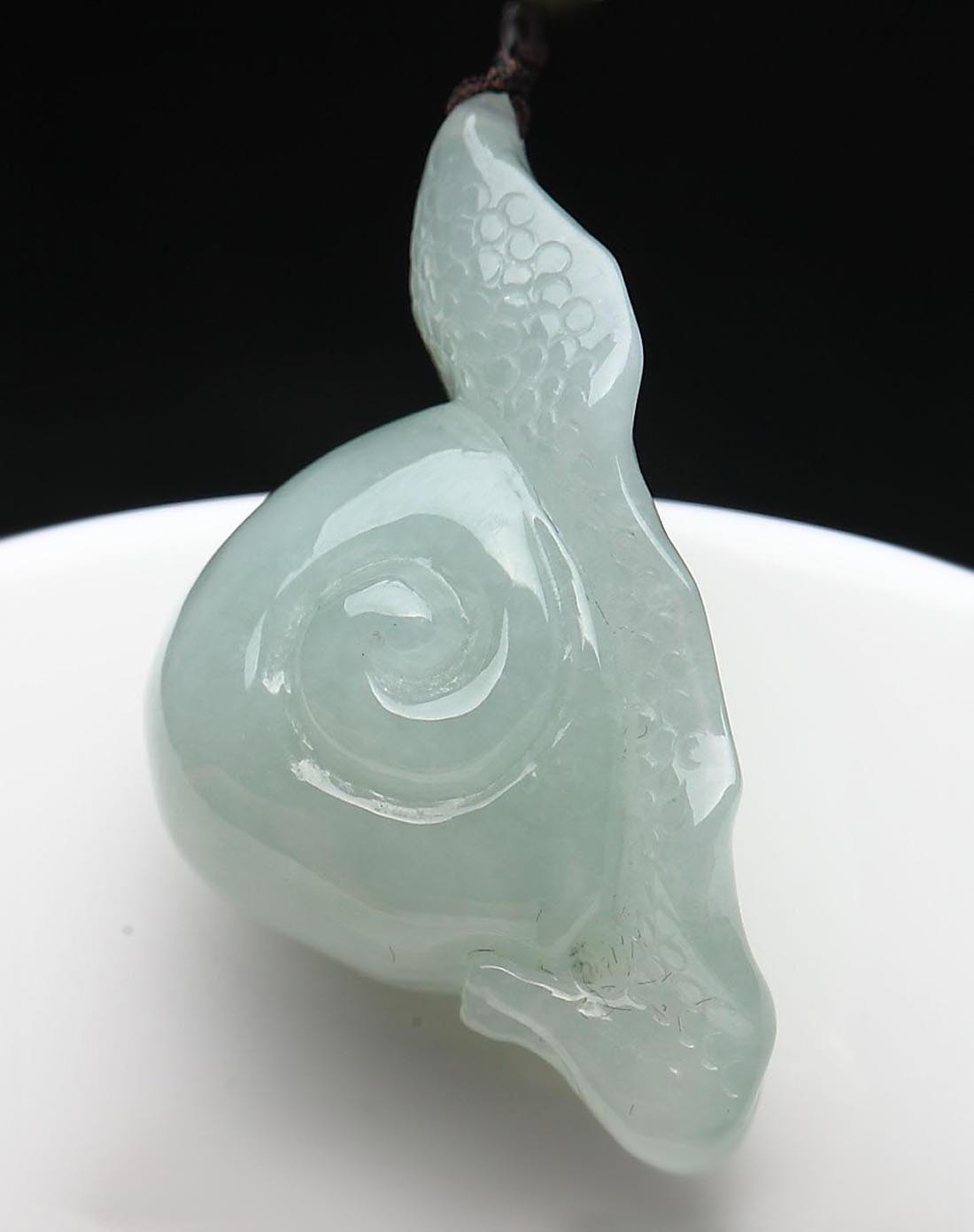 royal gem 天然a货翡翠蜗牛吊坠