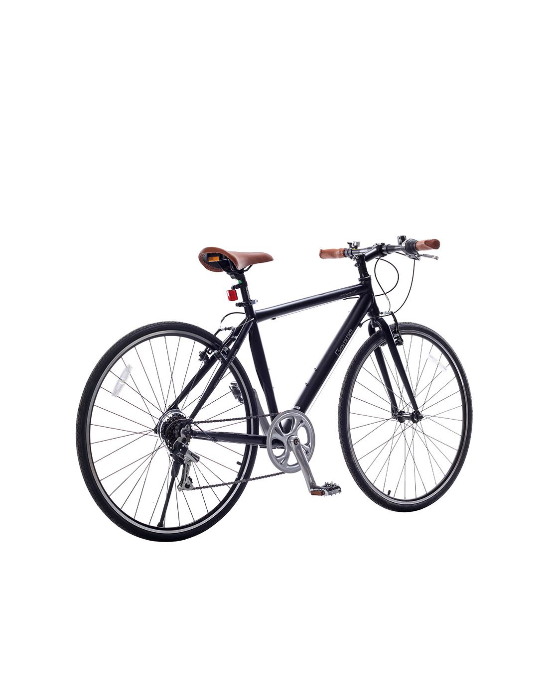 捷马gamma自行车专场直发货风速87版700c 中性款黑色城市车 铝架7速