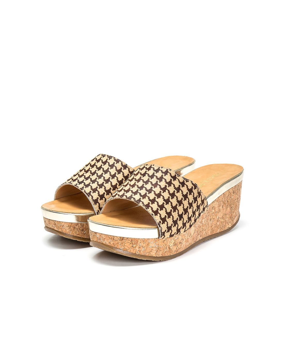 奥卡索walker shop女鞋专场 artemis浅杏色马毛舒适女凉拖