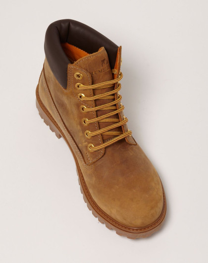 lumberjack男款红棕色经典户外高帮靴