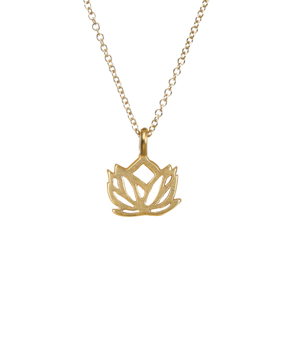 dogeared 朵吉儿莲花吊坠项链925银-金色