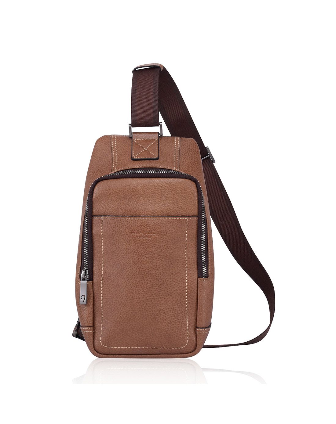 新款欧美休闲真皮男士斜挎单肩胸包