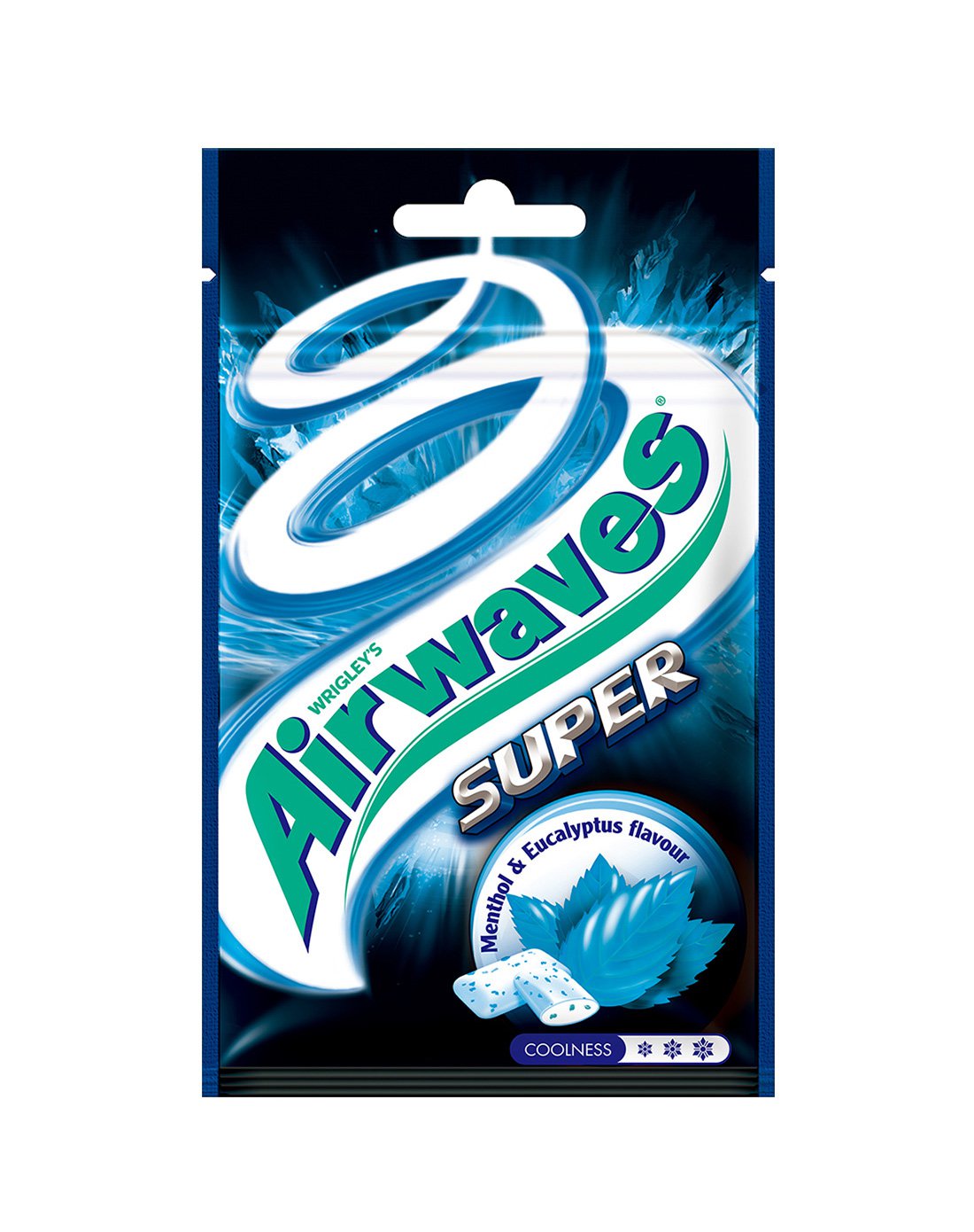 airwaves爽浪 super 无糖口香糖18粒袋装 超凉薄荷味