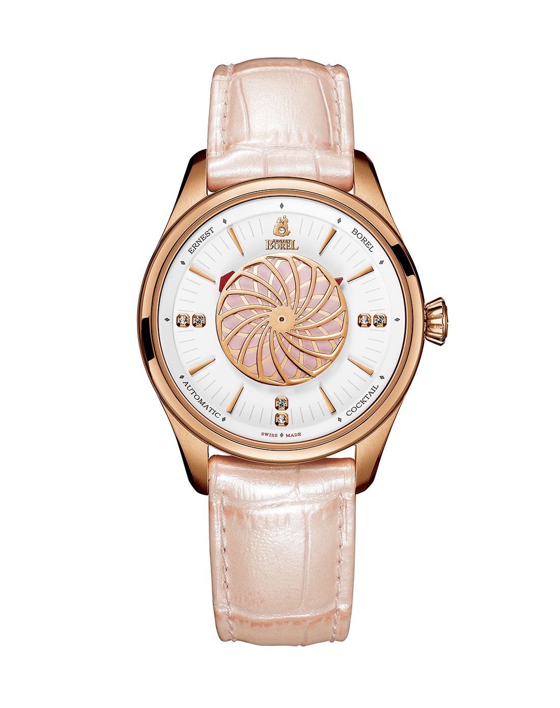 瑞士依波路 【配送真皮表带】鸡尾酒系列镶钻机械女表