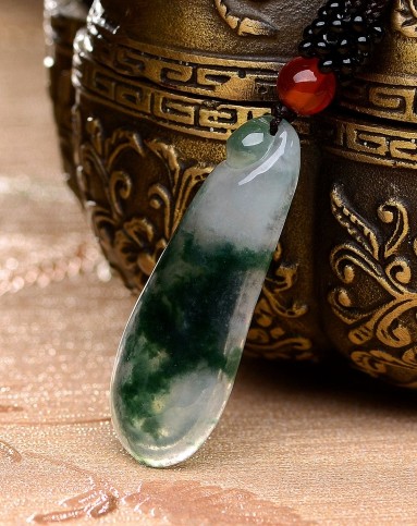 天然a货冰种水润通透飘蓝花福泽延绵翡翠吊坠