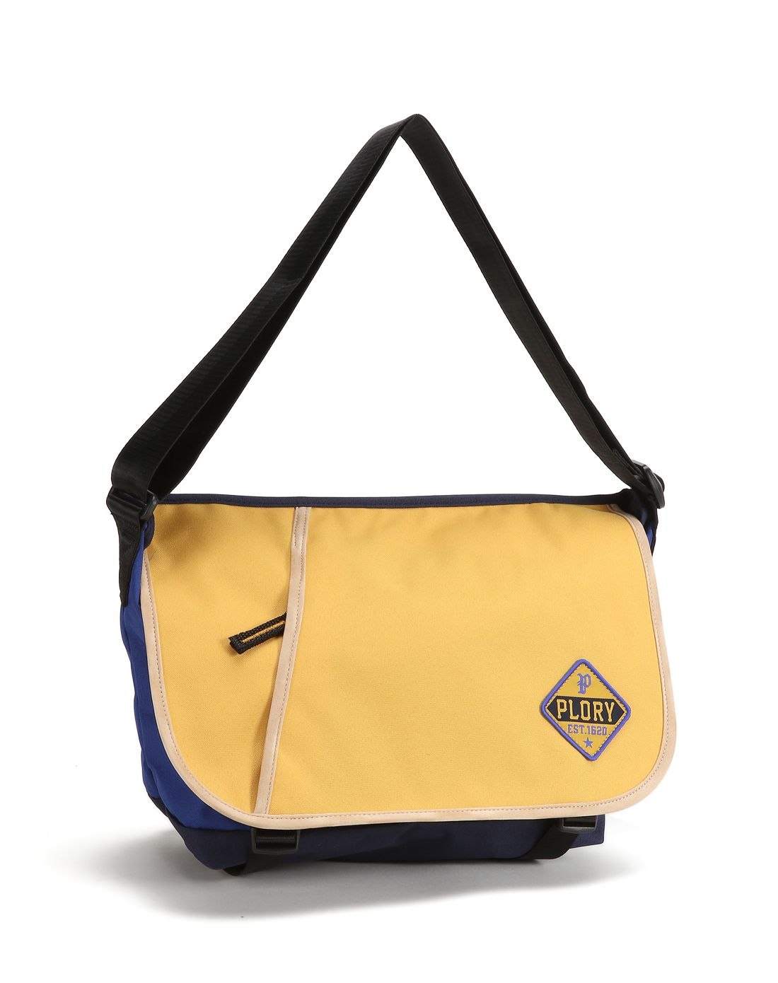 衣恋旗下plory男女装男款黄色简约时尚斜挎包poak5ss01730_唯品会