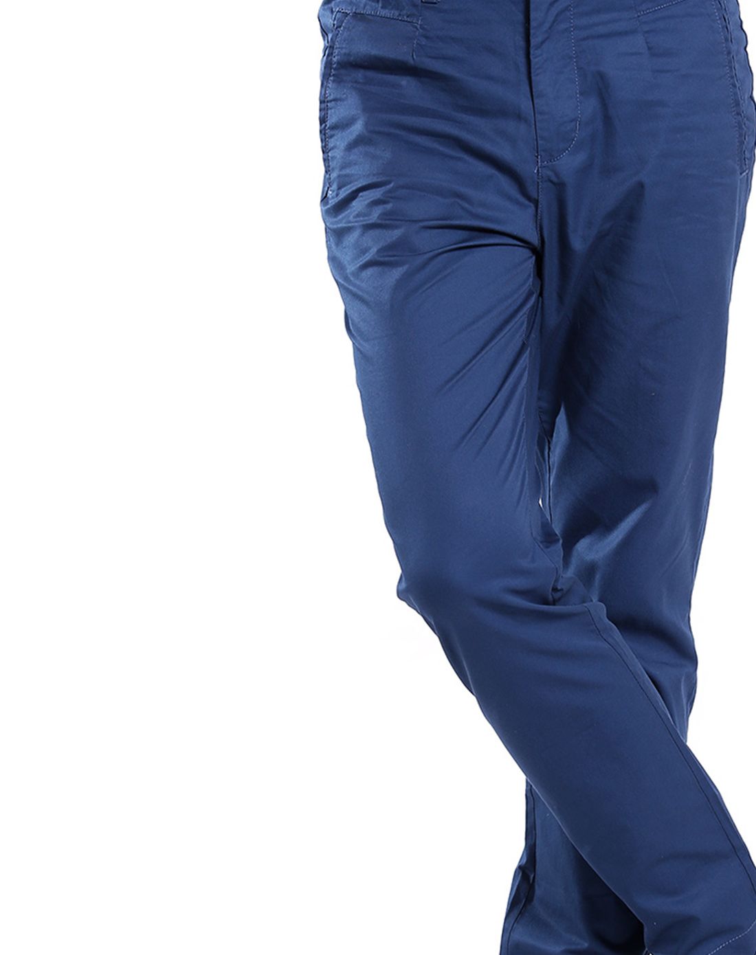 高密斜 男款墨蓝色休闲长裤 休闲百搭