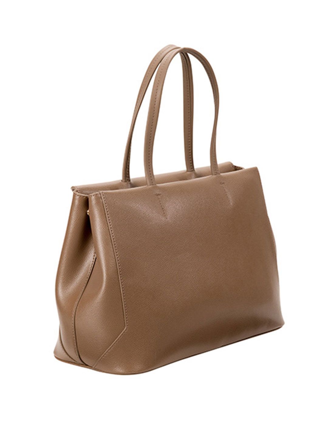 furla kelis系列 真皮手拎包单肩包 中号 深棕色