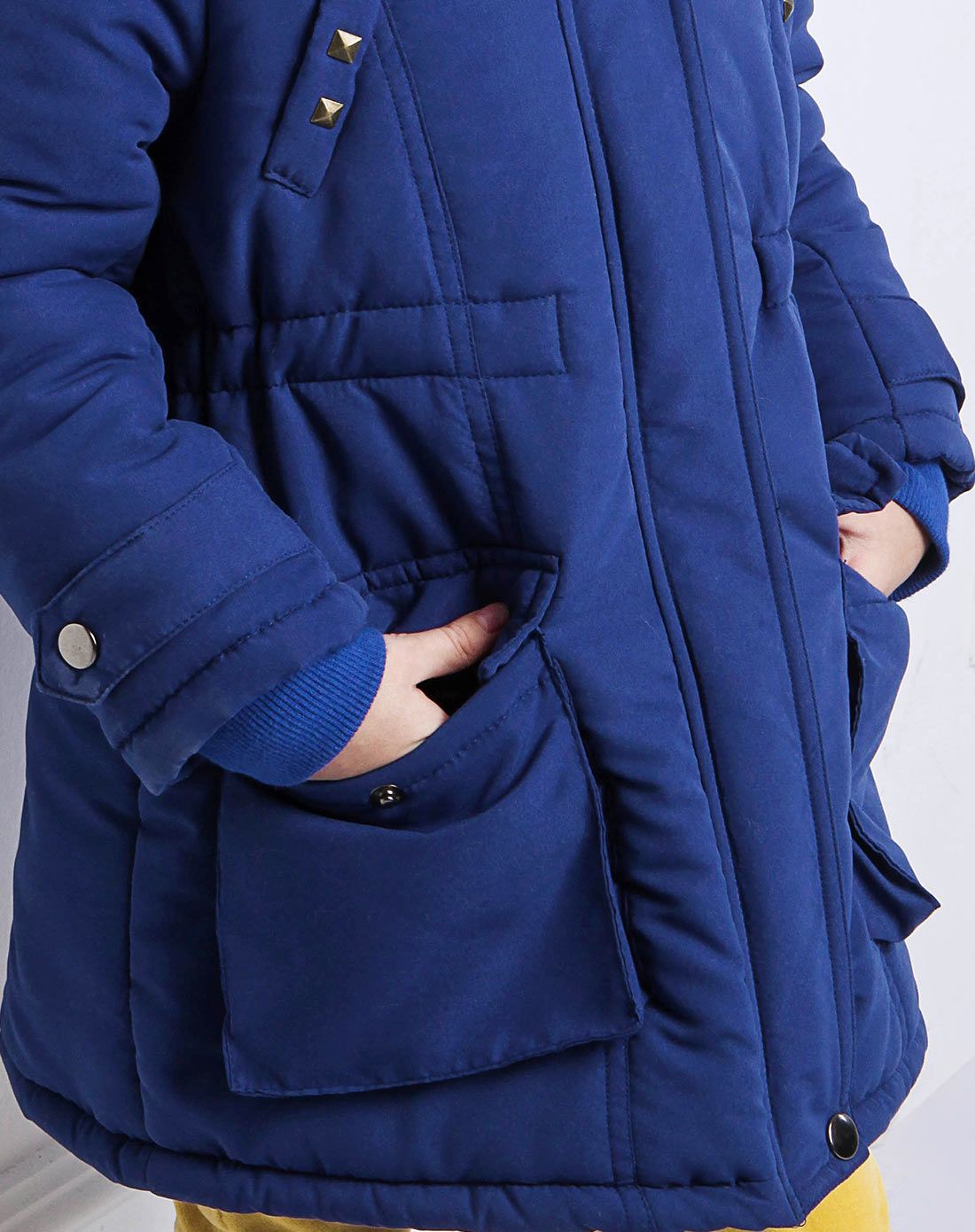 女童宝蓝色棉衣