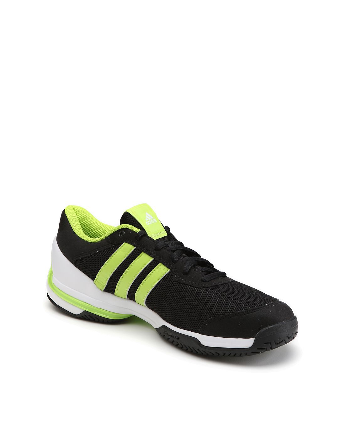 网面耐磨 男款黑配荧光绿色adiprene 网球鞋