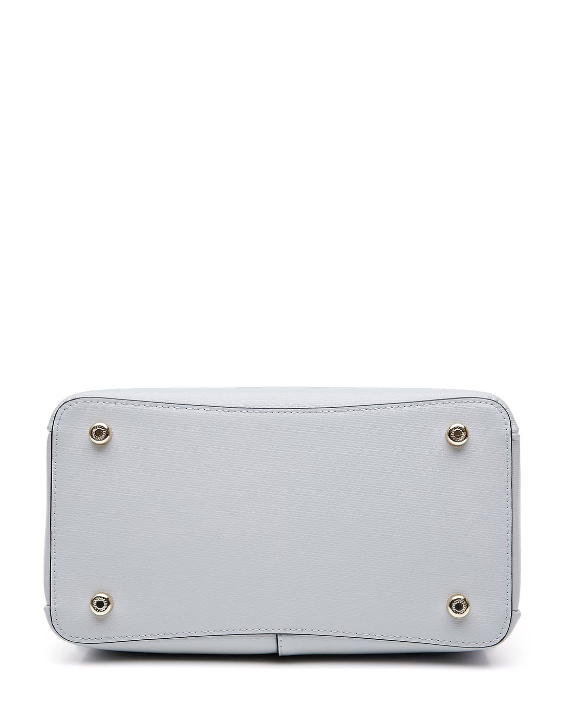 浅灰色席纹牛剖层皮革大气手提斜挎包