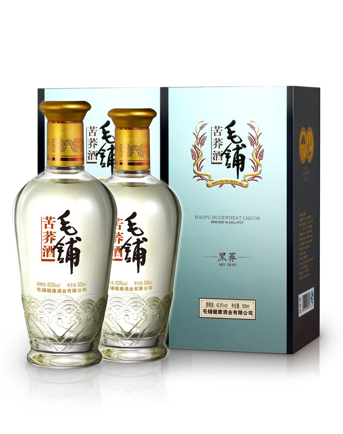 勁牌 毛鋪苦蕎酒 黑蕎 42.8度 500ml*2