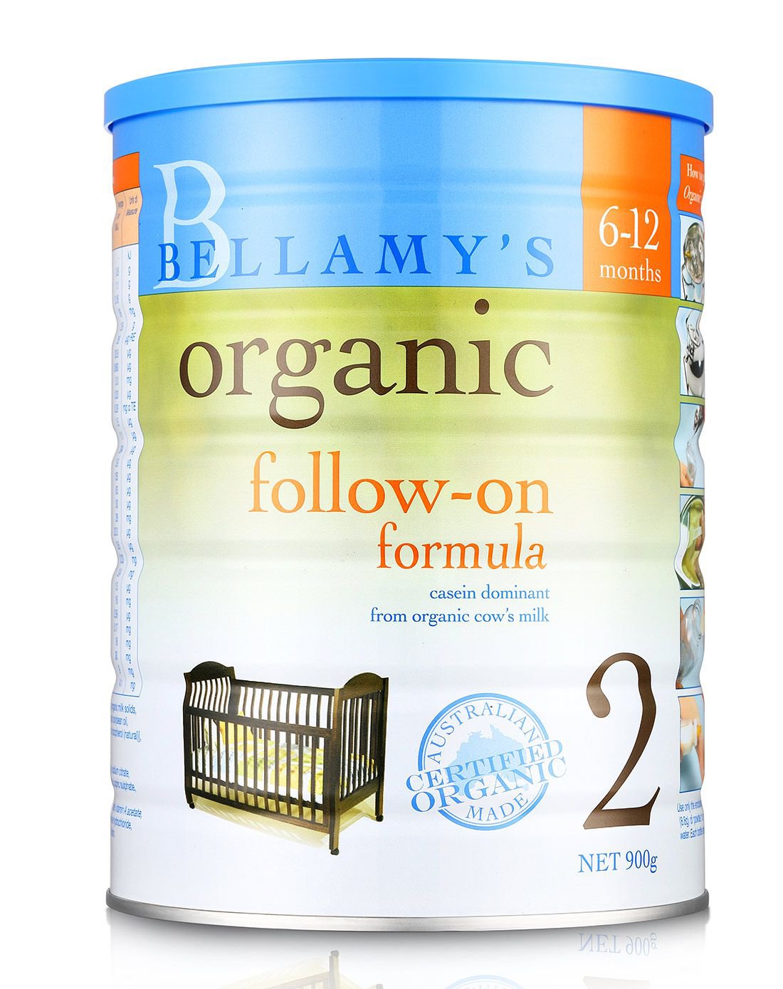 bellamy's贝拉米有机婴儿配方奶粉2段 900g