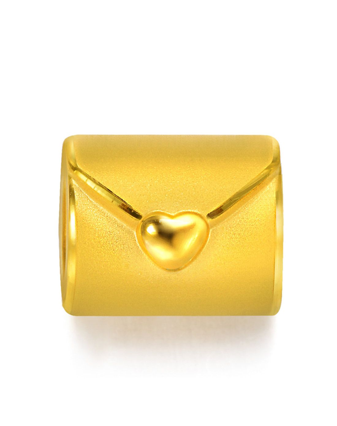 周生生 足金charme串珠系列情书串珠转运珠(送17厘米咖啡色配绳) 定价