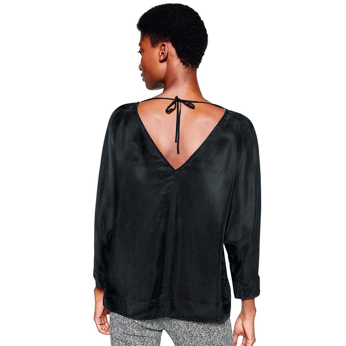 benetton&sisley 服装清仓专场 benetton贝纳通女款黑色舒适休闲中袖