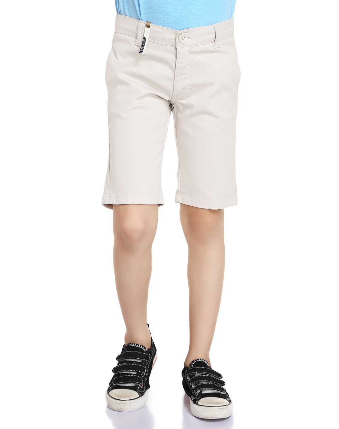 男童米色正装短裤