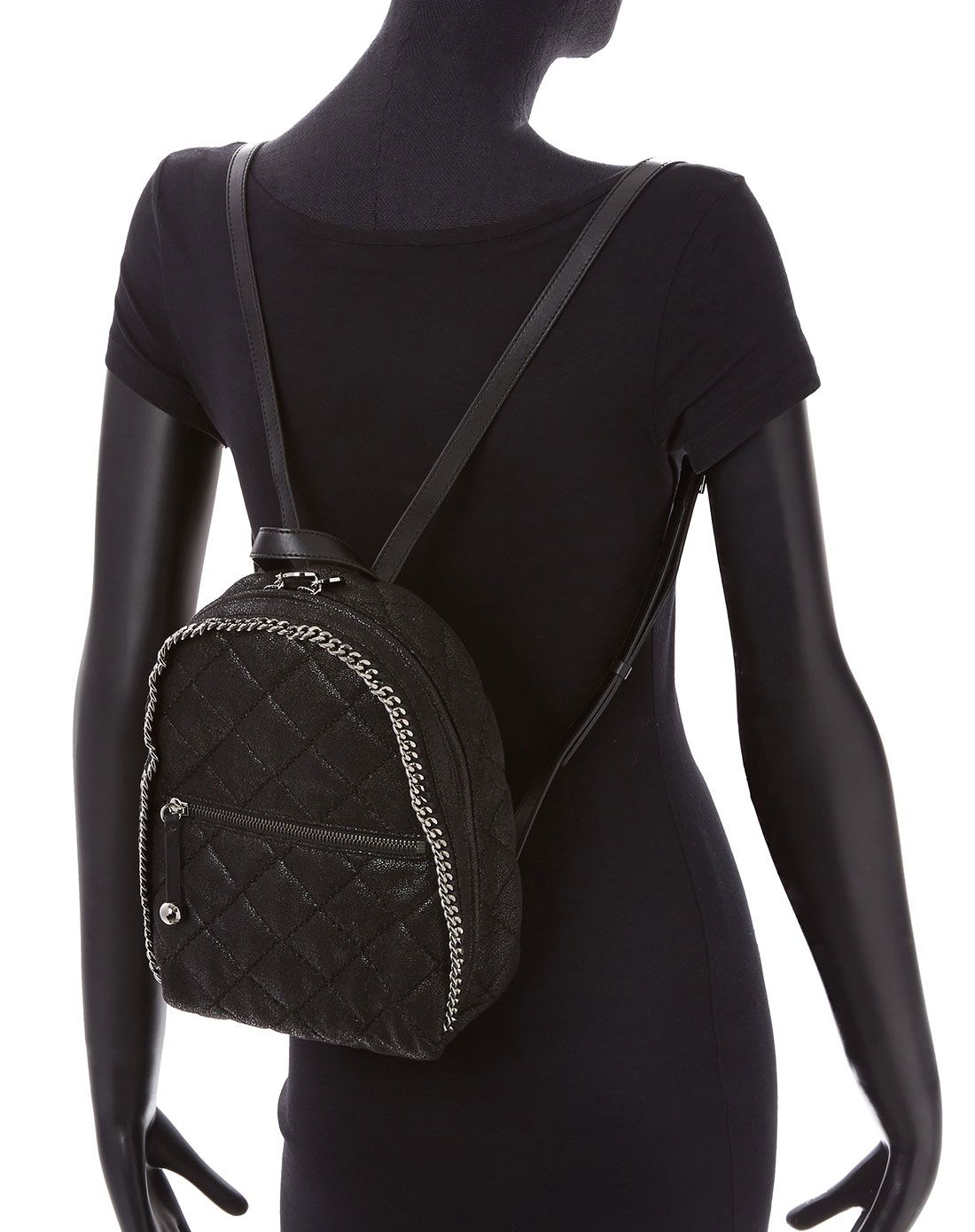 > stella mccartney mini黑色双肩包