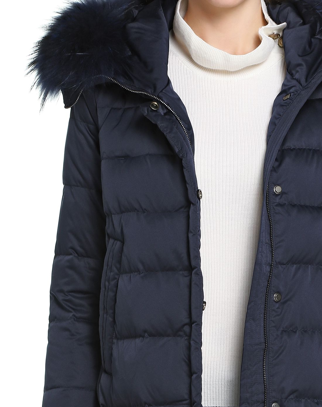 哥弟girdear黑色连帽经典长款长袖羽绒服a400045-4000822-736_唯品会