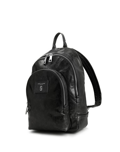 marc jacobs 中性款时尚皮革拉链双肩背包