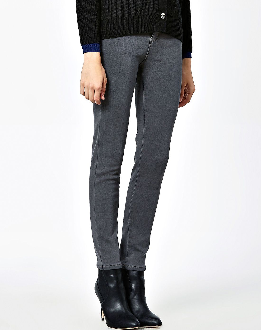 灰色系修身加厚外穿打底裤