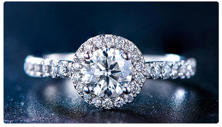 喜钻18k金40分钻石女戒