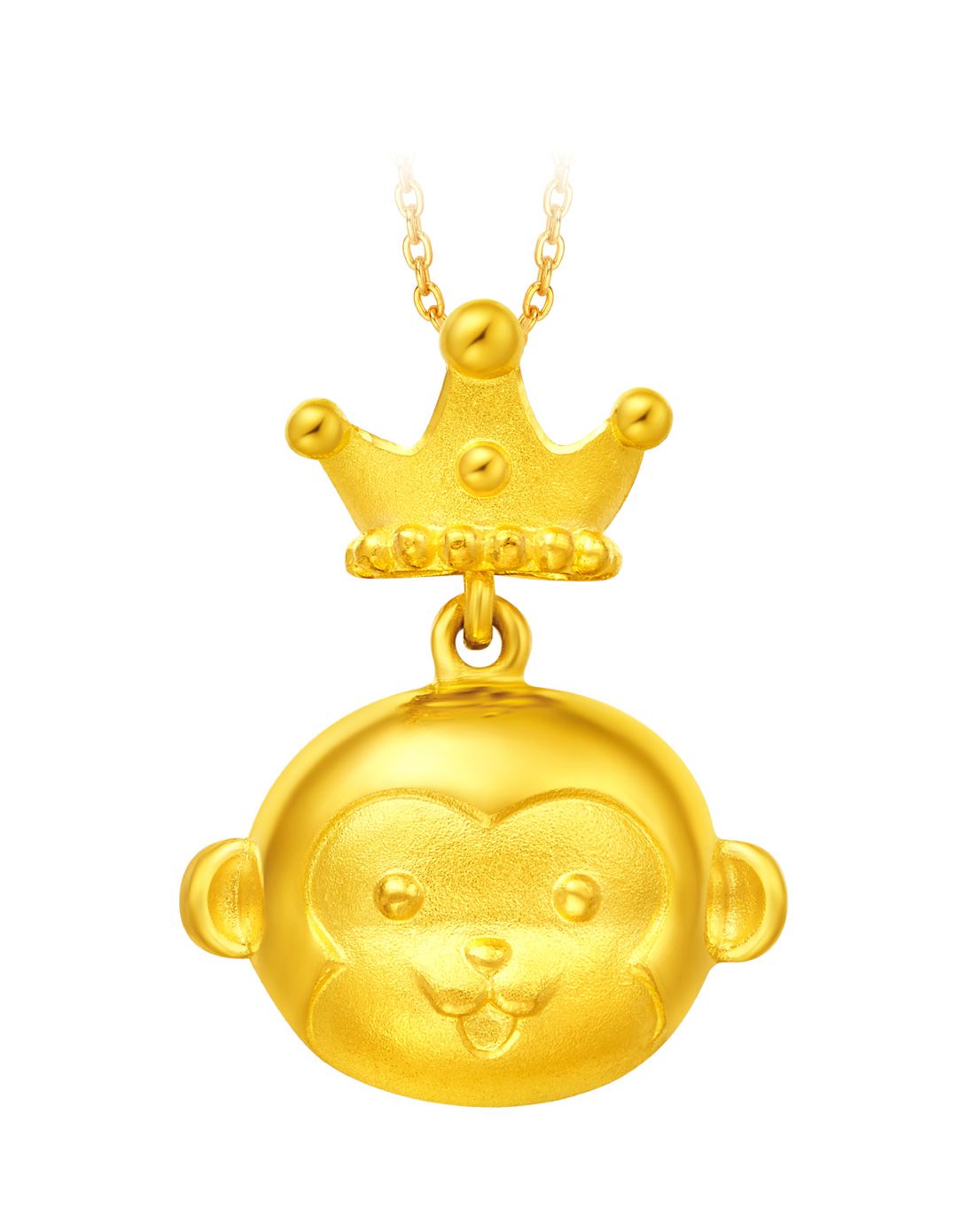 猴子吊坠黄金 周大生图片