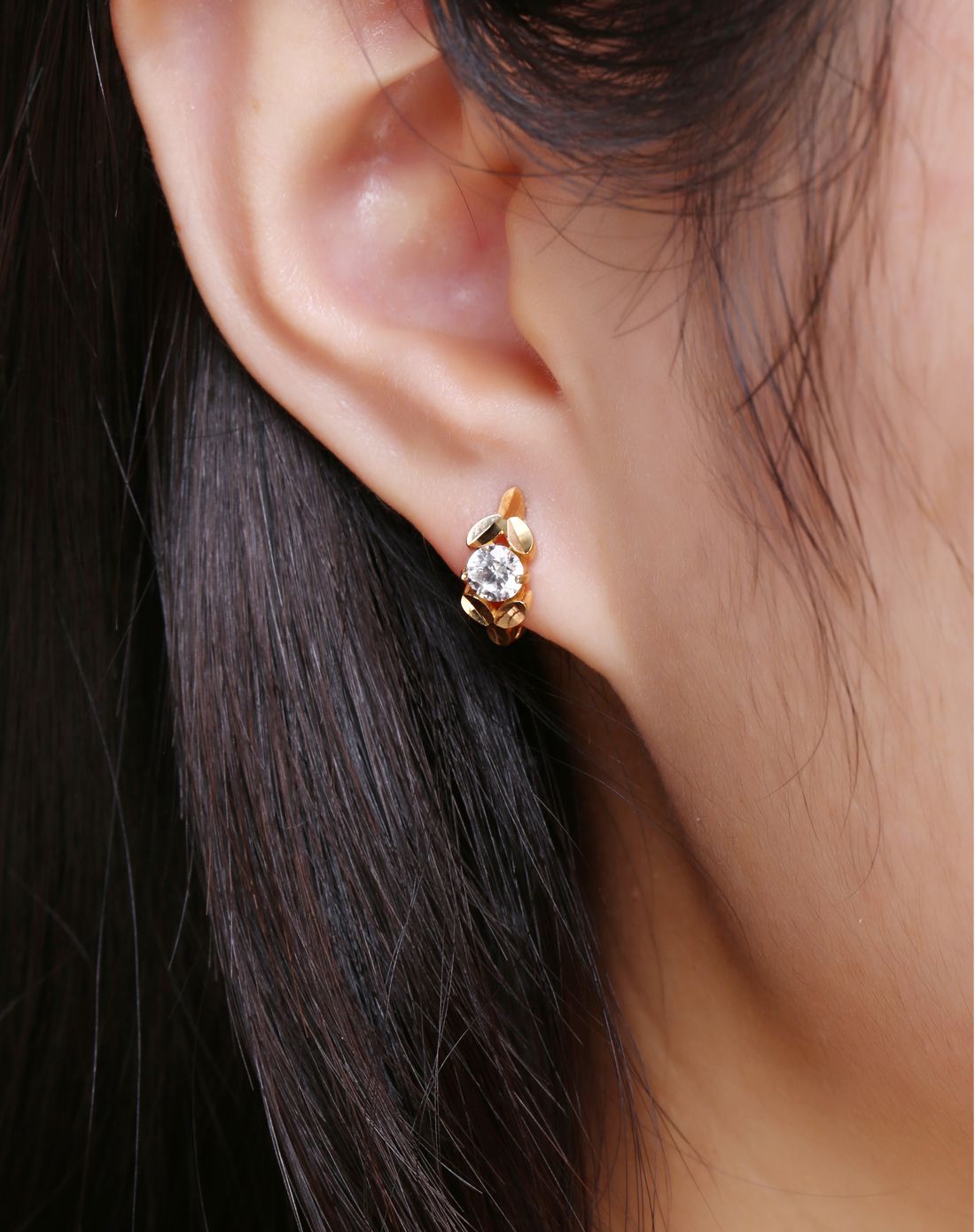 tiara 俏皮独钻 韩国14k黄金精致耳扣