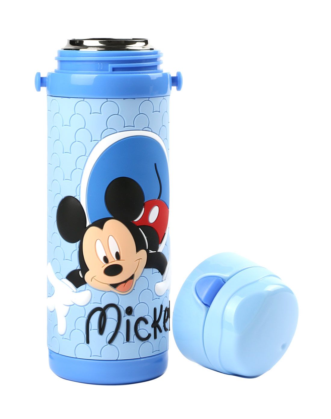 迪士尼disney男童蓝色米奇400ml卡通吸管杯