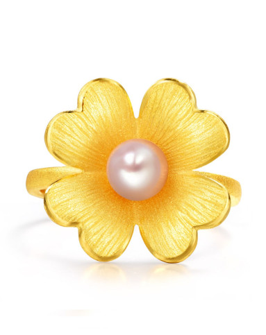 周生生 足金四叶草婚嫁系列戒指