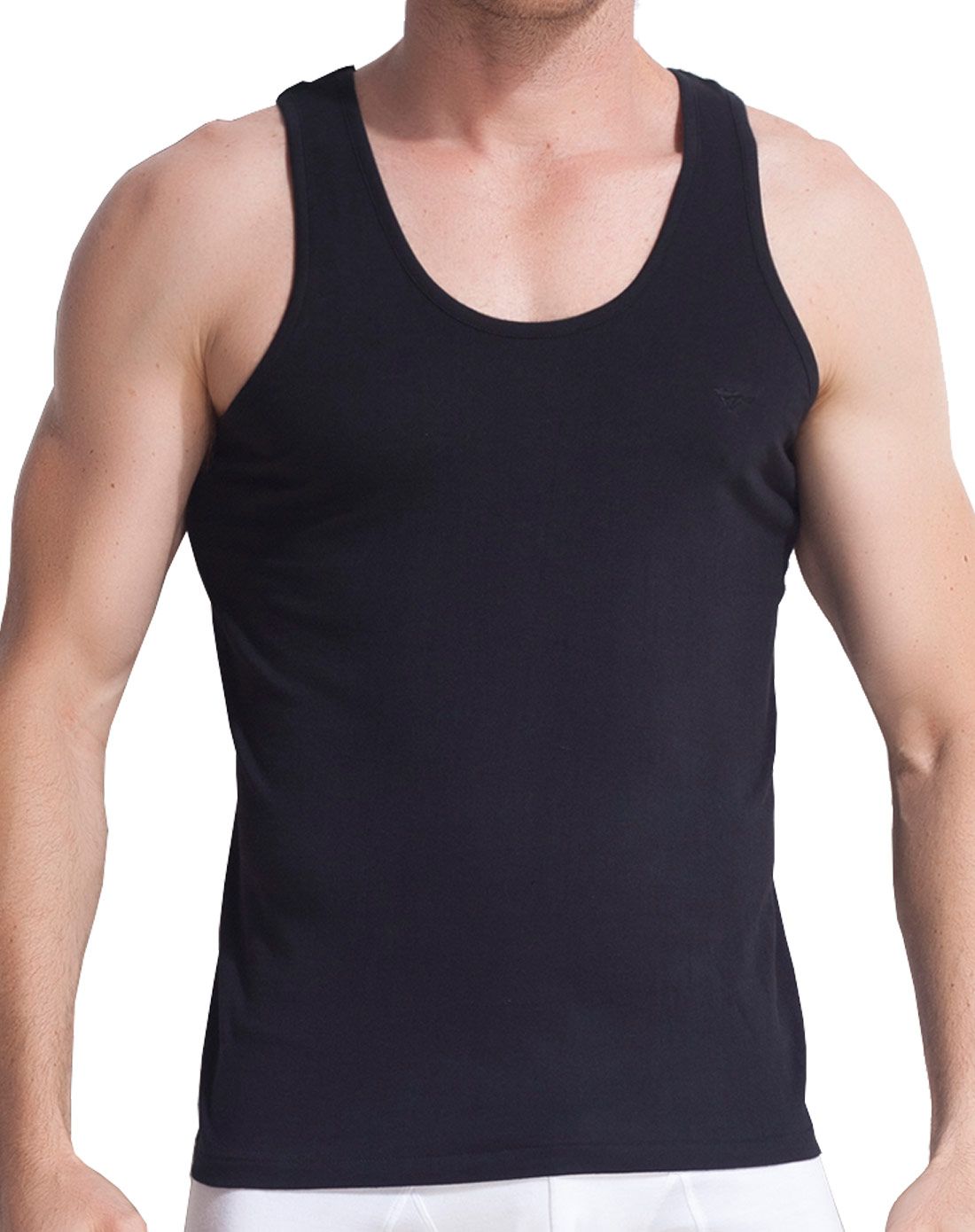 七匹狼septwolves男士内衣专场黑色男士全棉背心1件装987011001_唯品