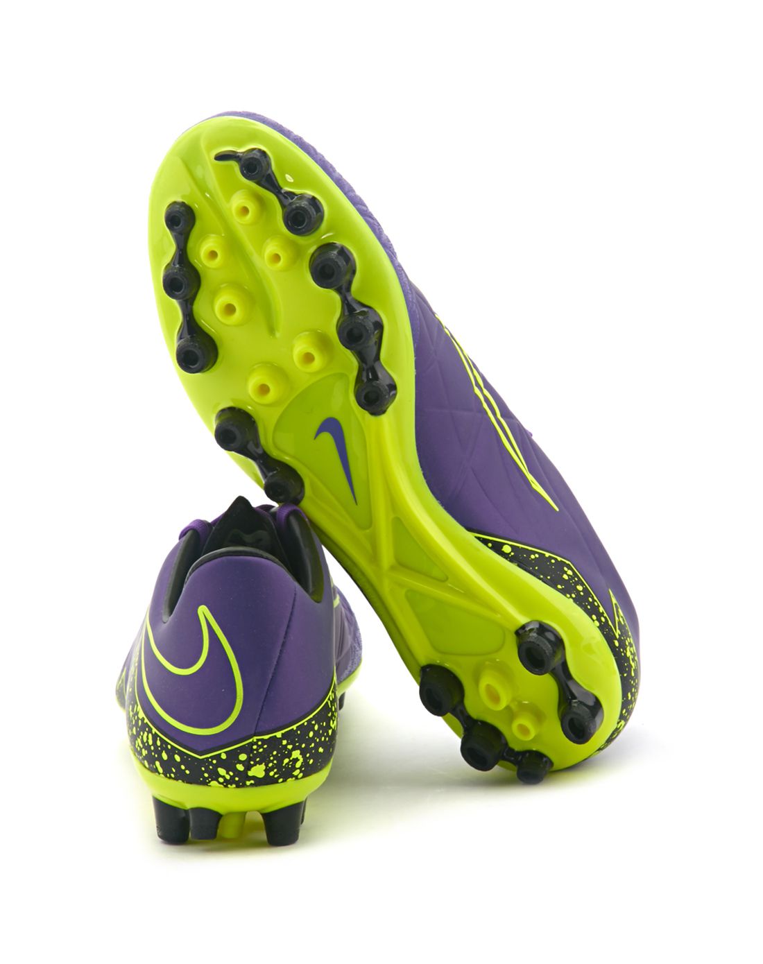 毒蜂ag大底男款葡萄紫足球鞋 缓冲缓震