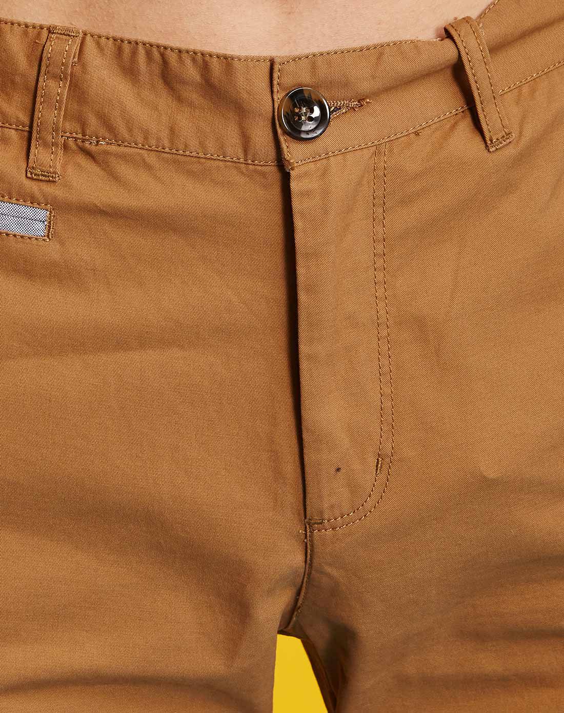 (特惠)男式土褐色洗水休闲裤